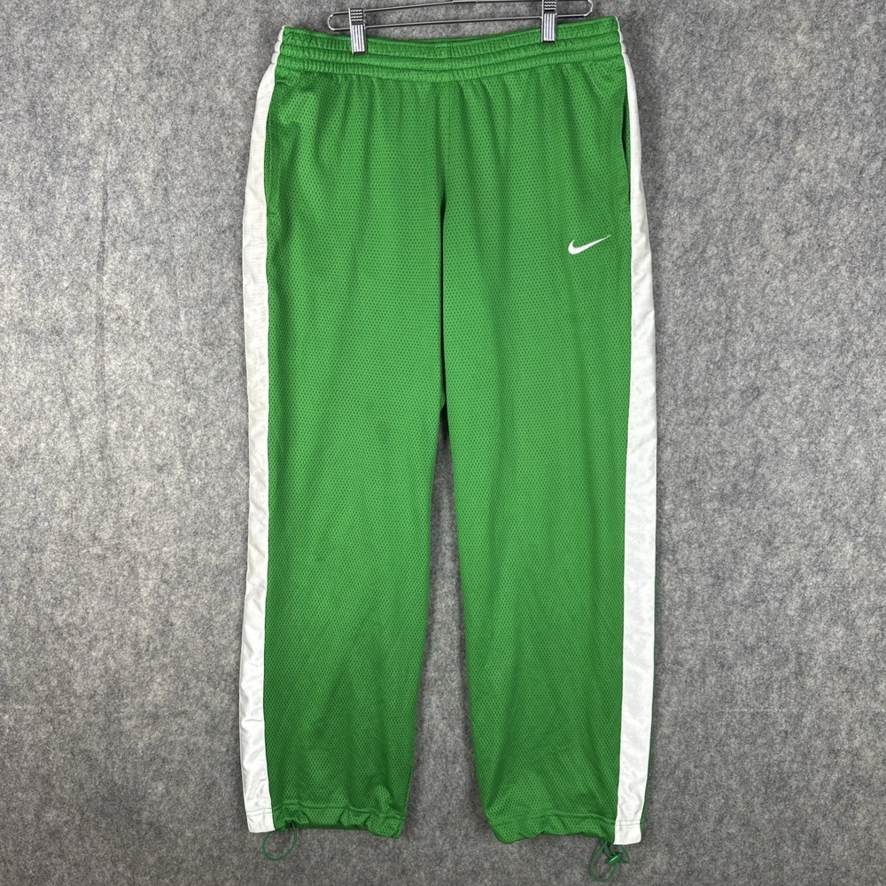 Nike Basketball Pants Women L Green Boston Celtics Oregon Duck Mesh 375123-383